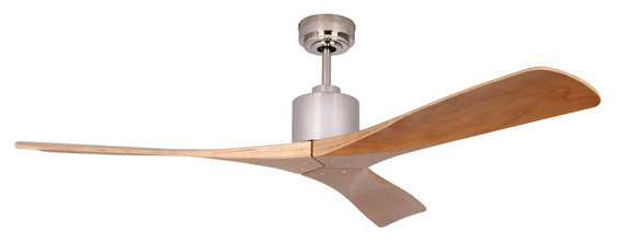 Marrone Sulion 072316 Bromie Ventilatore da soffitto con 3 pale in legno naturale e 6 velocità incluso Ideale per la ventilazione di grandi stanze Motore DC 